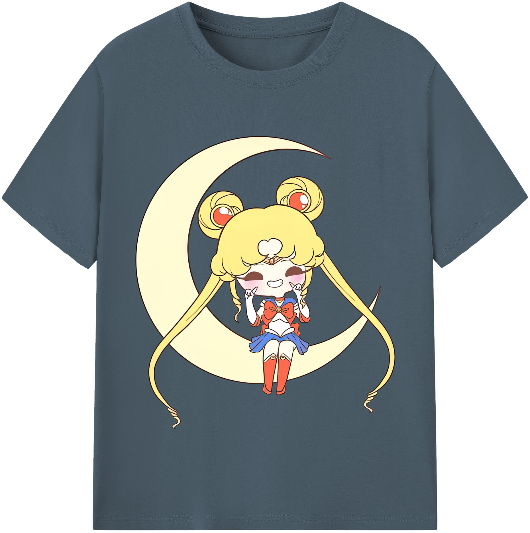（画像用） 美少女戦士セーラームーン 月野 うさぎ つきの うさぎ Sailor Moon Tsukino Usagi 綿100％半袖Tシャツ（フロントプリント）